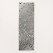 Whimsical Gold Silver Stars Glitter op Ombre Grey Yogamat (Achterkant)