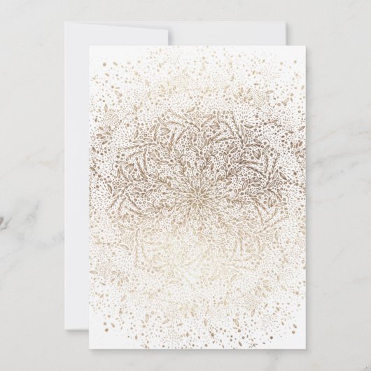 Whimsical Gold Sparkle Fantasy Monogram Weddenscha Kaart (Achterkant)