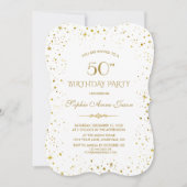 Whimsical Gold Sterrennacht 50e verjaardag Kaart (Voorkant)