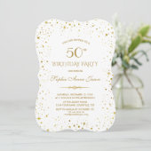 Whimsical Gold Sterrennacht 50e verjaardag Kaart (Staand voorkant)