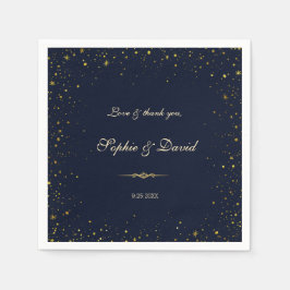 Whimsical Gold Sterrennacht Wedding Servet