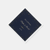 Whimsical Gold Sterrennacht Wedding Servet (Hoek)