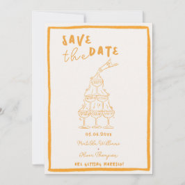 Whimsical Golden Hour Save The Date Uitnodiging
