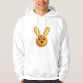 Whimsical Golden Rabbit Food Art Hoodie