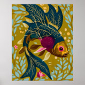 Whimsical Goldfish Poster – Natuur-geïnspireerde k (Voorkant)