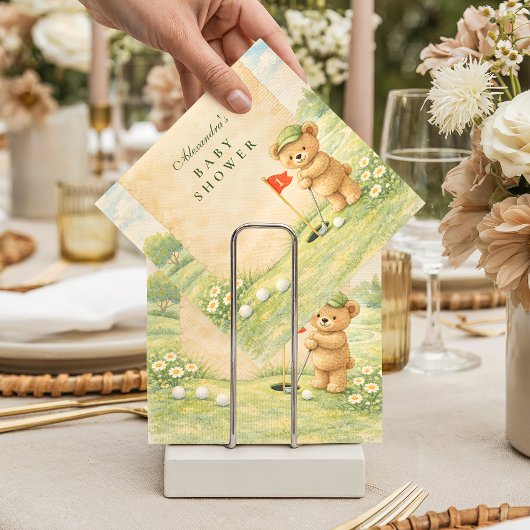 Whimsical Golf Story Baby Shower Servet