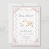 Whimsical Goose Boho Gender Neutral Baby Shower Kaart (Voorkant)