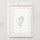 Whimsical Goose Boho Gender Neutral Baby Shower Kaart (Achterkant)