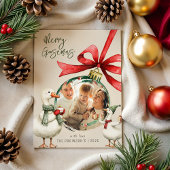 Whimsical Goose Christmas Feestdagenkaart