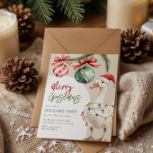 Whimsical Goose Christmas Party Kaart