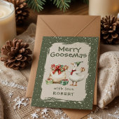 Whimsical Goose Classroom Christmas Feestdagenkaart