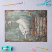Whimsical Goose op een Nest Decoupage Tissuepapier (Craft)