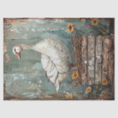Whimsical Goose op een Nest Decoupage Tissuepapier (Voorkant)