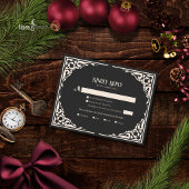 Whimsical Gothic Black Cat Holiday Party RSVP Card Informatiekaartje