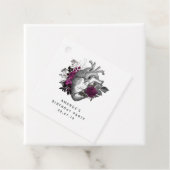 Whimsical Gothic  Bloemenhart Bedankjes Labels (In situ)