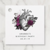 Whimsical Gothic  Bloemenhart Bedankjes Labels (Voorkant)