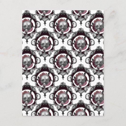 Whimsical Gothic bruiloft Gast Details Informatiekaartje (Achterkant)