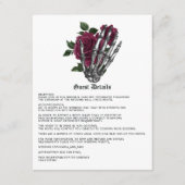 Whimsical Gothic bruiloft Gast Details Informatiekaartje (Voorkant)