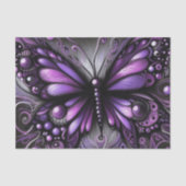 Whimsical Gothic Butterfly Paarse Decoupage Tissuepapier (Voorkant)