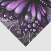Whimsical Gothic Butterfly Paarse Decoupage Tissuepapier (Detail)