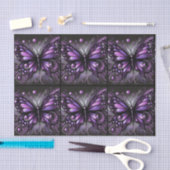 Whimsical Gothic Butterfly Paarse Decoupage Tissuepapier (Craft)