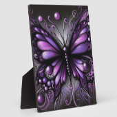 Whimsical Gothic Butterfly Paarse Zwart Kleurrijk Fotoplaat (Zijkant)