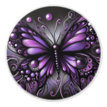Whimsical Gothic Butterfly Paarse Zwart Kleurrijk