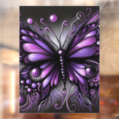 Whimsical Gothic Butterfly Paarse Zwart Kleurrijk Raamsticker (Vel 2)