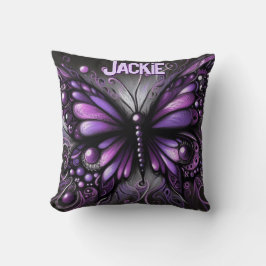 Whimsical Gothic Butterfly Purple Personalized Kussen