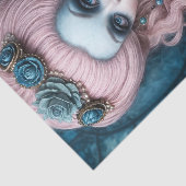 Whimsical Gothic Creepy Marie Antionette Decoupage Tissuepapier (Detail)