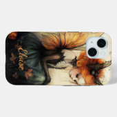 Whimsical Gothic Fairy & Bat | Aangepast Halloween Case-Mate iPhone Case (Achterkant (horizontaal))