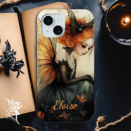 Whimsical Gothic Fairy & Bat | Aangepast Halloween iPhone 15 Case
