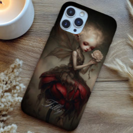 Whimsical Gothic Fairy Dark Fantasy Gepersonalisee iPhone 15 Mini Hoesje