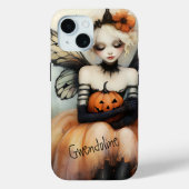 Whimsical Gothic Fairy & Pumpkin Custom Halloween Case-Mate iPhone Case (Achterkant)