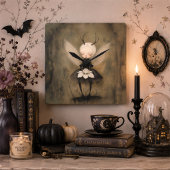 Whimsical Gothic Fairycore Donkere Fantasy Bloemst Vierkante Klok