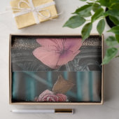 Whimsical Gothic Floral Statue Rozen Decoupage Tissuepapier (Geschenk)