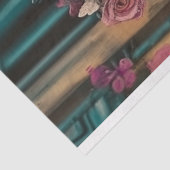 Whimsical Gothic Floral Statue Rozen Decoupage Tissuepapier (Detail)