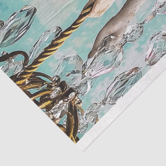 Whimsical Gothic Gargoyle Fairy Decoupage Tissuepapier (Detail)