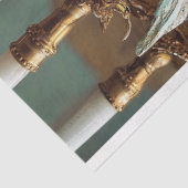 Whimsical Gothic Gargoyle Fairy Floral Decoupage Tissuepapier (Detail)