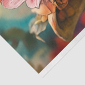 Whimsical Gothic Gargoyle Floral Crown Butterflies Tissuepapier (Detail)