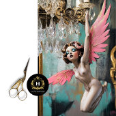 Whimsical Gothic Gargoyle Starlet Fairy Decoupage Tissuepapier