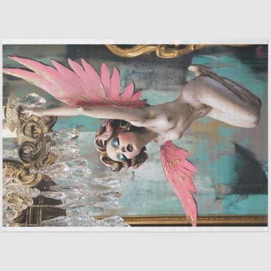 Whimsical Gothic Gargoyle Starlet Fairy Decoupage Tissuepapier (Voorkant)