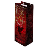 Whimsical Gothic Love Potion Wijn Cadeautas (Voorkant Gekanteld)