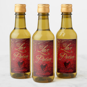 Whimsical Gothic Love Potion Wijn Etiket