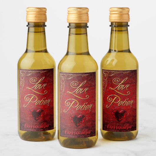Whimsical Gothic Love Potion Wijn Etiket (Flessen)