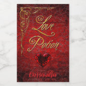 Whimsical Gothic Love Potion Wijn Etiket (Enkel label)