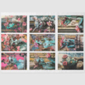 Whimsical Gothic Paris Gargouille Decoupage Tissuepapier (Voorkant)