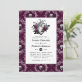 Whimsical Gothic Wedding Rehearsal Dinner Kaart (Staand voorkant)