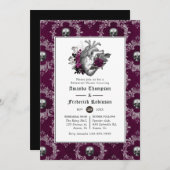 Whimsical  Gothic Wedding Rehearsal Dinner Kaart (Voorkant / Achterkant)
