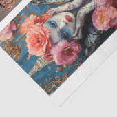 Whimsical gotische decoupage van een Parijse gargo Tissuepapier (Detail)